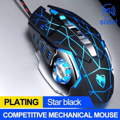 Pro Gamer Gaming Mouse 8D 3200 PPP ajustable Cable óptico LED ordenador ratones Cable USB ratón silencioso para ordenador portátil PC