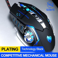 Pro Gamer Gaming Mouse 8D 3200 PPP ajustable Cable óptico LED ordenador ratones Cable USB ratón silencioso para ordenador portátil PC