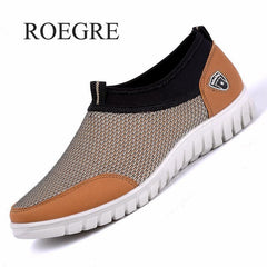2019 New Men Casual Shoes Sneakers Summer Mesh Breathable Comfortable Men Shoes Loafers Footwears Slipon Walking Big Size 38-48 - emixco