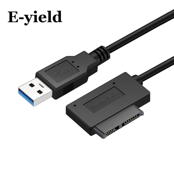 USB3.0  to Mini Sata II 7+6 13Pin Adapter Converter Cable  for Laptop CD/DVD ROM Slimline Drive - emixco