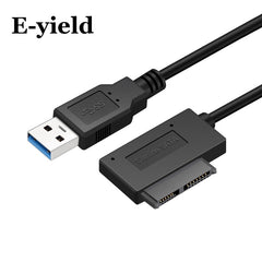 USB3.0  to Mini Sata II 7+6 13Pin Adapter Converter Cable  for Laptop CD/DVD ROM Slimline Drive - emixco