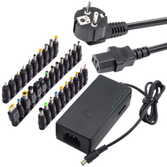 34Pcs Universal Power Adapter 96W 12V To 24V Adjustable Portable Charger For Dell Toshiba Hp Asus Acer Laptops Eu-Plug - emixco