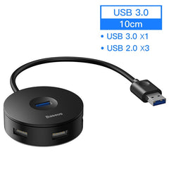 Baseus USB HUB USB 3.0 USB C HUB for MacBook Pro Surface USB Type C HUB USB 2.0 Adapter with Micro USB for Computer USB Splitter - emixco