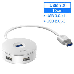 Baseus USB HUB USB 3.0 USB C HUB for MacBook Pro Surface USB Type C HUB USB 2.0 Adapter with Micro USB for Computer USB Splitter - emixco