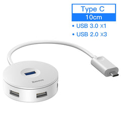 Baseus USB HUB USB 3.0 USB C HUB for MacBook Pro Surface USB Type C HUB USB 2.0 Adapter with Micro USB for Computer USB Splitter - emixco