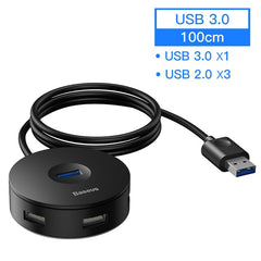 Baseus USB HUB USB 3.0 USB C HUB for MacBook Pro Surface USB Type C HUB USB 2.0 Adapter with Micro USB for Computer USB Splitter - emixco