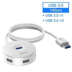 Baseus USB HUB USB 3.0 USB C HUB for MacBook Pro Surface USB Type C HUB USB 2.0 Adapter with Micro USB for Computer USB Splitter - emixco