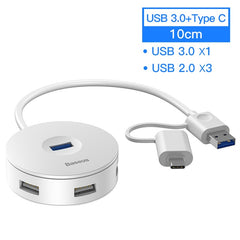 Baseus USB HUB USB 3.0 USB C HUB for MacBook Pro Surface USB Type C HUB USB 2.0 Adapter with Micro USB for Computer USB Splitter - emixco