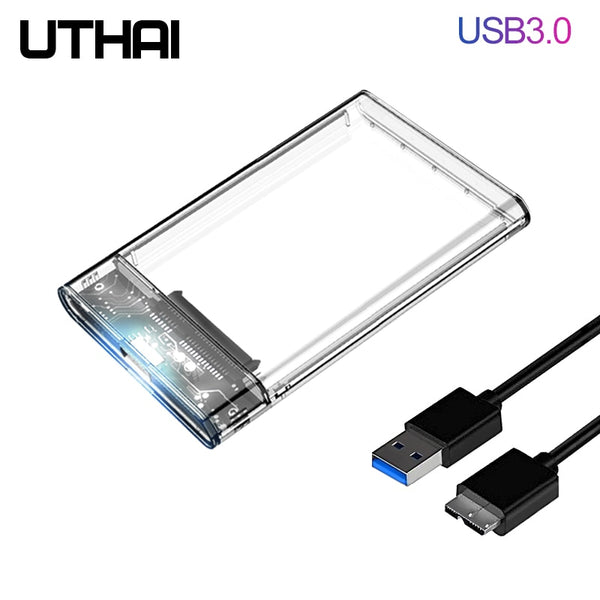 UTHAI G06 USB3.0 HDD Enclosure 2.5 inch Serial Port SATA SSD Hard Drive Case Support 6TB transparent Mobile External HDD Case - emixco
