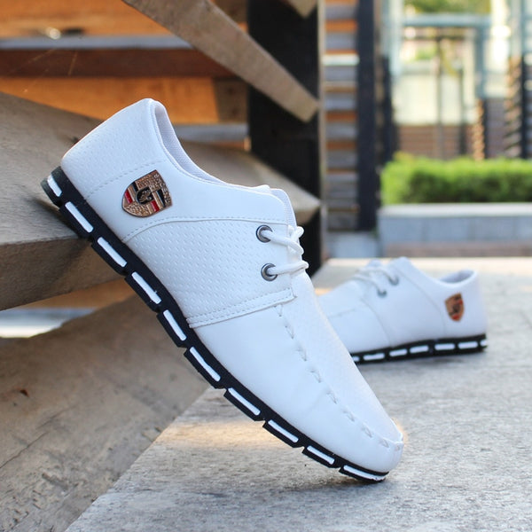 Sports driving shoes men's flat non-slip casual shoes Italian flat shoes 2019 Korean version of men's pea soft shoes - emixco