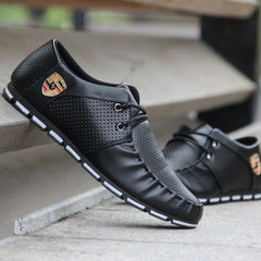 Sports driving shoes men's flat non-slip casual shoes Italian flat shoes 2019 Korean version of men's pea soft shoes - emixco