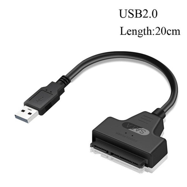 NEW USB 3.0 SATA 3 Cable Sata to USB Adapter Up to 6 Gbps Support 2.5 Inches External SSD HDD Hard Drive 22 Pin Sata III Cable - emixco