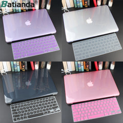 Crystal Hard Case For Macbook Air 13 Retina Pro 13 15 16 A2141 2019 A2159 Hard Cover With Free Keyboard Cover A1466 A1990 A1932 - emixco