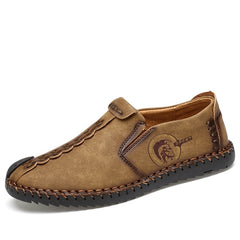 Classic Comfortable Men Casual Shoes Loafers Men Shoes Quality Split Leather Shoes Men Flats Hot Sale Moccasins Shoes Plus Size - emixco