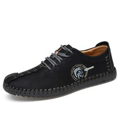 Classic Comfortable Men Casual Shoes Loafers Men Shoes Quality Split Leather Shoes Men Flats Hot Sale Moccasins Shoes Plus Size - emixco