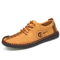 Classic Comfortable Men Casual Shoes Loafers Men Shoes Quality Split Leather Shoes Men Flats Hot Sale Moccasins Shoes Plus Size - emixco