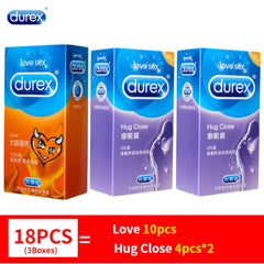 Durex 32Pcs/Pack Sensation Value 4in1 Ultra Thin Sexy Lubricated Condoms Sex Toys Condom for men Vanilla Flavor - emixco