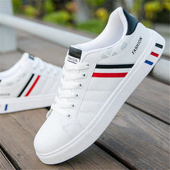 Mikarause White Casual Shoes Men Leather Sneakers Male Comfort Sport Running Sneaker Man Tenis mocassin Fashion Breathable Shoes - emixco
