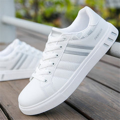 Mikarause White Casual Shoes Men Leather Sneakers Male Comfort Sport Running Sneaker Man Tenis mocassin Fashion Breathable Shoes - emixco