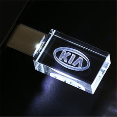 JASTER HOT Car Sign Logos crystal + metal USB flash drive pendrive 4GB 8GB 16GB 32GB 64GB 128GB External Storage memory stick - emixco