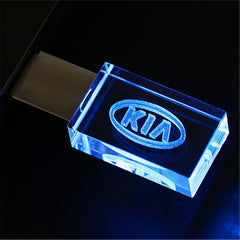 JASTER HOT Car Sign Logos crystal + metal USB flash drive pendrive 4GB 8GB 16GB 32GB 64GB 128GB External Storage memory stick - emixco