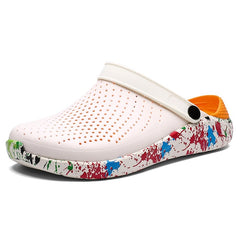 2020 Men Sandals Crocks Summer Hole Shoes Crok Rubber Clogs Men EVA Unisex Garden Shoes Black Crocse Beach Flat Sandals Slippers - emixco