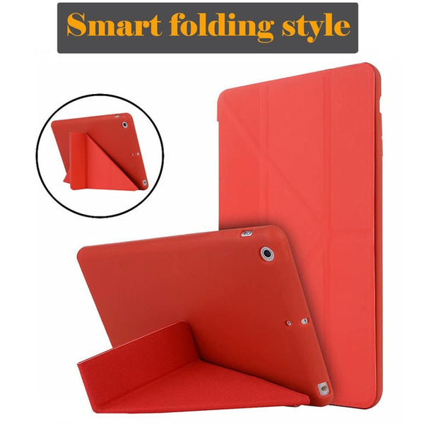 Case for iPad Mini 3 2 1 Case PU Leather Silicone Soft Back Cover with Trifold Stand Auto Sleep Smart Cover for iPad Mini2 Funda - emixco