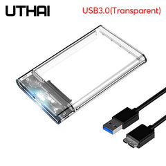 UTHAI G06 USB3.0 HDD Enclosure 2.5 inch Serial Port SATA SSD Hard Drive Case Support 6TB transparent Mobile External HDD Case - emixco
