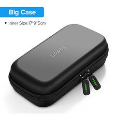 Ugreen Power Bank Case Hard Case Box for 2.5 Hard Drive Disk USB Cable External Storage Carrying SSD HDD Case - emixco