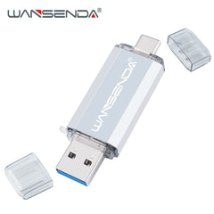Hotsale WANSENDA OTG USB Flash Drive Type C Pen Drive 512GB 256GB 128GB 64GB 32GB 16GB USB Stick 3.0 Pendrive for Type-C Device - emixco