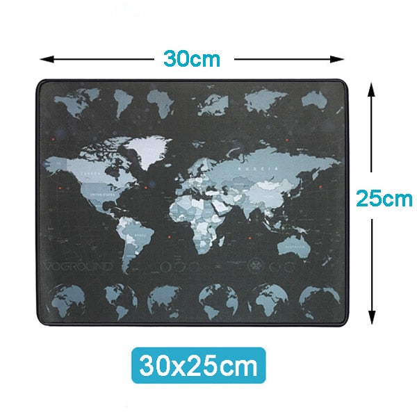 Extra Large Mouse Pad World Map Computer Gaming Mousepad Anti-slip Natural Rubber with Locking Edge Gamer Big Mouse Mat - emixco