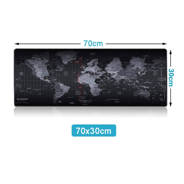 Extra Large Mouse Pad World Map Computer Gaming Mousepad Anti-slip Natural Rubber with Locking Edge Gamer Big Mouse Mat - emixco