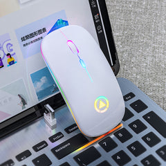 Rechargeable Mouse Wireless Silent LED Backlit Mice  USB Optical Ergonomic Gaming Mouse PC Computer Mouse For Laptop Computer PC - emixco