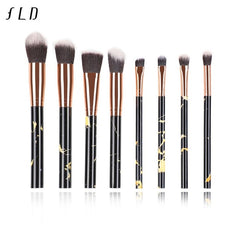 FLD 10 Pcs/ 8 Pcs professional makeup brush Set tools Powder Foundation Eyeshadow Lip Eyeliner Blush Marble Face Makeup Brushes - emixco