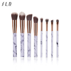 FLD 10 Pcs/ 8 Pcs professional makeup brush Set tools Powder Foundation Eyeshadow Lip Eyeliner Blush Marble Face Makeup Brushes - emixco