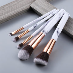 FLD 10 Pcs/ 8 Pcs professional makeup brush Set tools Powder Foundation Eyeshadow Lip Eyeliner Blush Marble Face Makeup Brushes - emixco