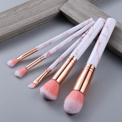 FLD 10 Pcs/ 8 Pcs professional makeup brush Set tools Powder Foundation Eyeshadow Lip Eyeliner Blush Marble Face Makeup Brushes - emixco