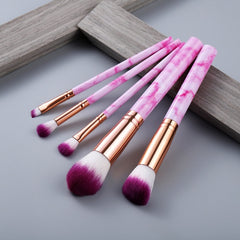 FLD 10 Pcs/ 8 Pcs professional makeup brush Set tools Powder Foundation Eyeshadow Lip Eyeliner Blush Marble Face Makeup Brushes - emixco