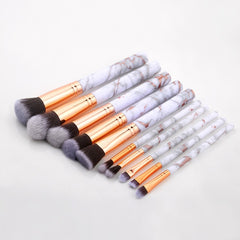 FLD 10 Pcs/ 8 Pcs professional makeup brush Set tools Powder Foundation Eyeshadow Lip Eyeliner Blush Marble Face Makeup Brushes - emixco