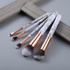 FLD 10 Pcs/ 8 Pcs professional makeup brush Set tools Powder Foundation Eyeshadow Lip Eyeliner Blush Marble Face Makeup Brushes - emixco