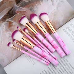 FLD 10 Pcs/ 8 Pcs professional makeup brush Set tools Powder Foundation Eyeshadow Lip Eyeliner Blush Marble Face Makeup Brushes - emixco