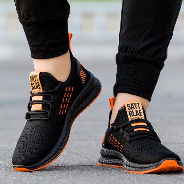 Fashion Sneakers Men Vulcanized Shoes Air Mesh Mens Trainers Lightweight Casual Shoes Men Black Footware Tenis Masculino - emixco