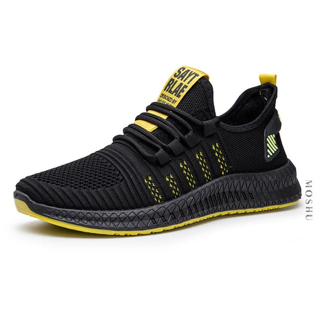 Fashion Sneakers Men Vulcanized Shoes Air Mesh Mens Trainers Lightweight Casual Shoes Men Black Footware Tenis Masculino - emixco