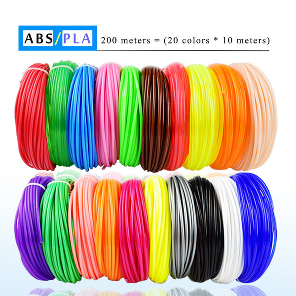 WEIYU 3 D 10 Or 200 Metre/Color 1.75 mm ABS/PLA Material 3D PLA Filament For 3D Pen Filament ABS Plastic 3D Pens Supplies Color - emixco