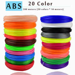 WEIYU 3 D 10 Or 200 Metre/Color 1.75 mm ABS/PLA Material 3D PLA Filament For 3D Pen Filament ABS Plastic 3D Pens Supplies Color - emixco