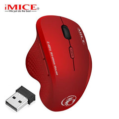 Wireless Mouse Computer Mouse Wireless 2.4 Ghz 1600 DPI Ergonomic Mouse Power Saving Mause Optical USB PC Mice for Laptop PC - emixco