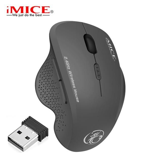 Wireless Mouse Computer Mouse Wireless 2.4 Ghz 1600 DPI Ergonomic Mouse Power Saving Mause Optical USB PC Mice for Laptop PC - emixco
