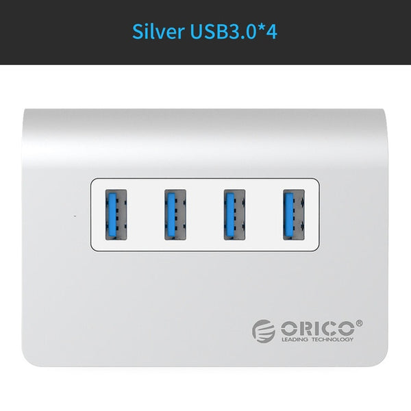 ORICO USB 3.0 HUB New Mac Design Mini High Quality High Speed  Aluminum 4 Port USB HUB Splitter With Data Cable(M3H4) - emixco