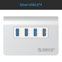 ORICO USB 3.0 HUB New Mac Design Mini High Quality High Speed  Aluminum 4 Port USB HUB Splitter With Data Cable(M3H4) - emixco