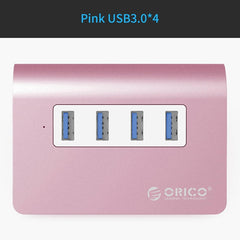 ORICO USB 3.0 HUB New Mac Design Mini High Quality High Speed  Aluminum 4 Port USB HUB Splitter With Data Cable(M3H4) - emixco